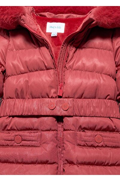 Abel & Lula Mayoral Abel&Lula Girl's Belted Coat Red