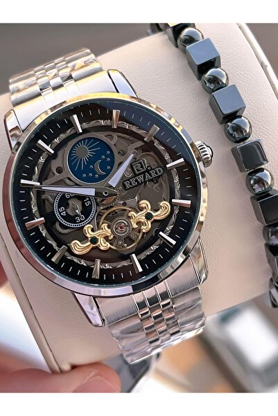 Reward Automatic Steel Band 5 Atm Water Resistant Men's Wristwatch Vs.Blkt.0610
