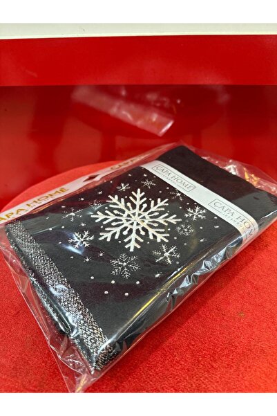 Çapa Home New Year Christmas Themed Premium Quality Gift Cotton Hand and Face Towel 50X90