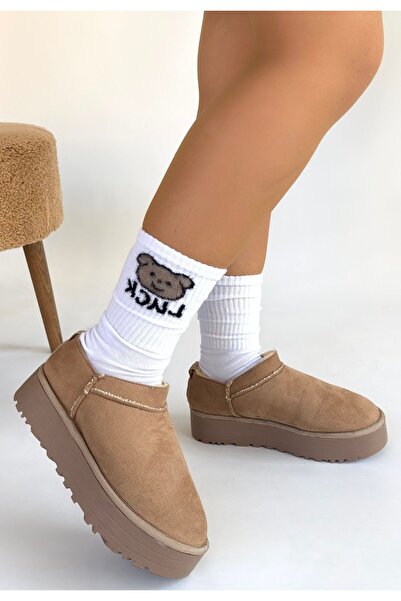 BESKAR Μπότες Mitay Beige Suede