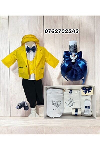 Botez Set baietel David – galben