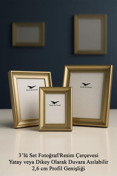 Raven Art Studio Pyramid 3'lü Set 10cm x 15cm + 13cm x 18cm + 15cm x 21cm Kor...