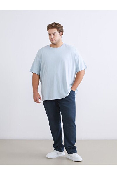 LC Waikiki Ανδρικό μπλουζάκι LCWAIKIKI Classic Plus Size Basic από βαμβακερό χτενισμένο βαμβάκι