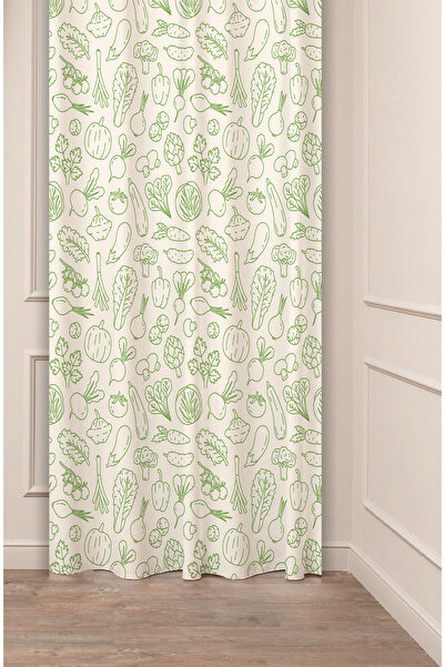 GREENDECOR Model de fructe și legume, design special, digital, stil modern, stil modern, perdea de fundal elegantă pentru bucătărie