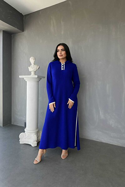 MAY MARA Women's Strip Detailed Polo Collar Tunic Pants 2 Pieces Suit