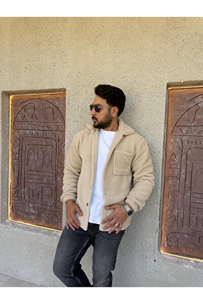 Combineman35 Ανδρικό μπουφάν με κουμπιά από ύφασμα αρνιού