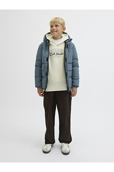 Jack & Jones Boy's Blue Jcospeed Puffer Sn Jnr Coat 12246122-Stormywea
