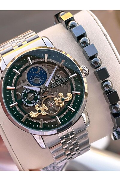 Reward Automatic Steel Band 5 Atm Water Resistant Men's Wristwatch Vs.Blkt.0613