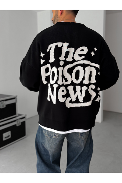 BYBASICMAN Siyah Poison Örme Sweatshirt JJ-167