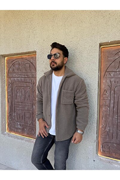 Combineman35 Ανδρικό μπουφάν με κουμπιά από ύφασμα αρνιού