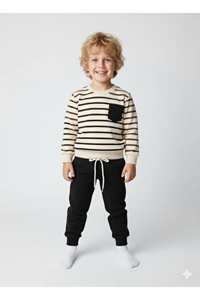 SMALL TOUCH Çizgili Sweatshirt Erkek Çocuk Takım