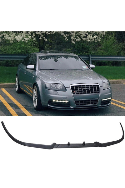Sheyzen Audi A6 C6 S6 Ön Lip Cupra R Lip Mat Siyah Ön Tampon Lip 2004 - 2011