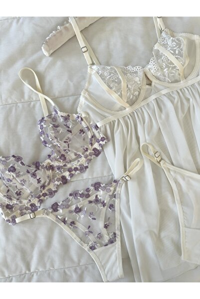 Feruzdesign Arsel Balenli Білий 4-комплект нижньої білизни