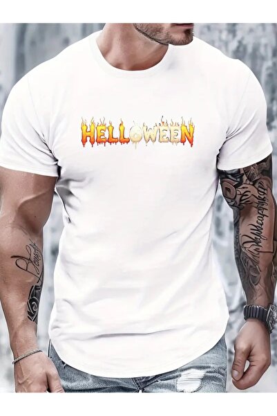 4desire.ro Tricou barbati HELL-O-WEEN Ink, Classic Regular Fit, Bumbac 100%, Vegan Approved
