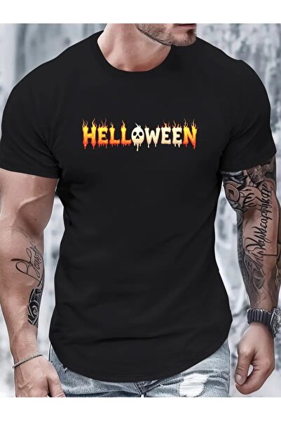 4desire.ro Tricou barbati HELL-O-WEEN Ink, Classic Regular Fit, Bumbac 100%, Vegan Approved