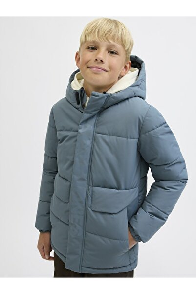 Jack & Jones Boy's Blue Jcospeed Puffer Sn Jnr Coat 12246122-Stormywea