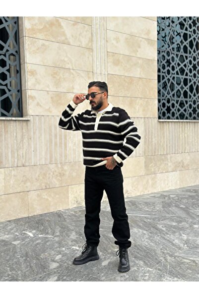 PEERLESS STORE Knitwear Polo Collar Sweater