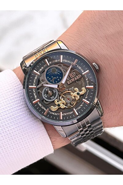 Reward Automatic Steel Band 5 Atm Water Resistant Men's Wristwatch Vs.Blkt.0614