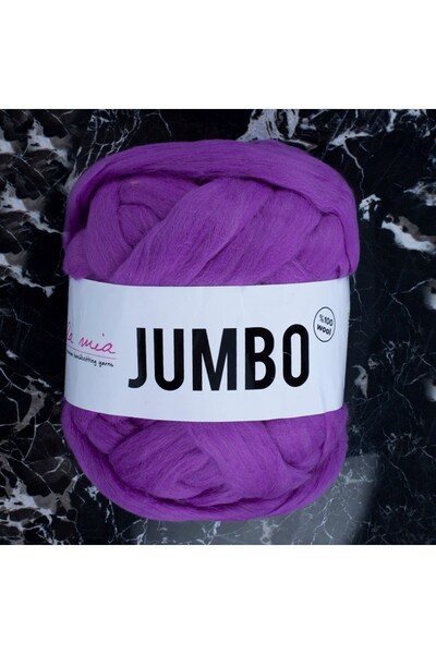 INURA GLOBAL La Mia Jumbo Mor Dev Yün El Örgü İpi - J6