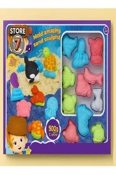 Store7 لعبة الرمل السحري - قابلة للضغط والتشكيل، وزنها 500 غرام، للعب الإبداعي (للأعمار من 3 سنوات فما فوق)