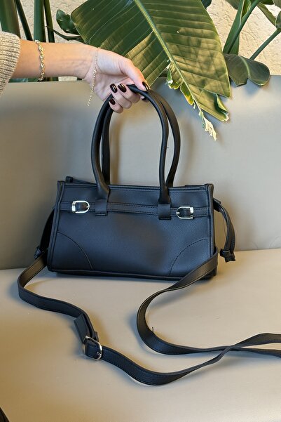 Grsbags Siyah Kadın Baget El Ve Omuz Çanta