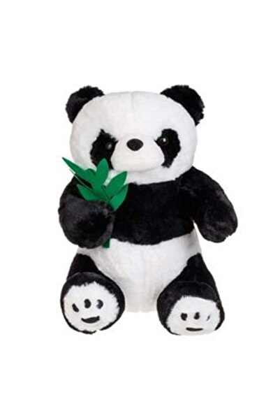 Aneliz Plush Sitting Panda with Bamboo Leaves 35 cm