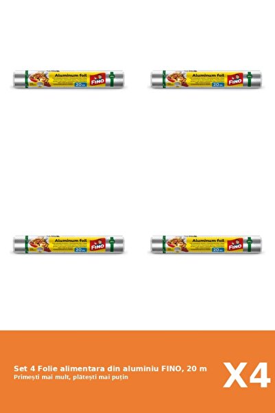 Fino Set 4 Folie alimentara din aluminiu FINO, 20 m
