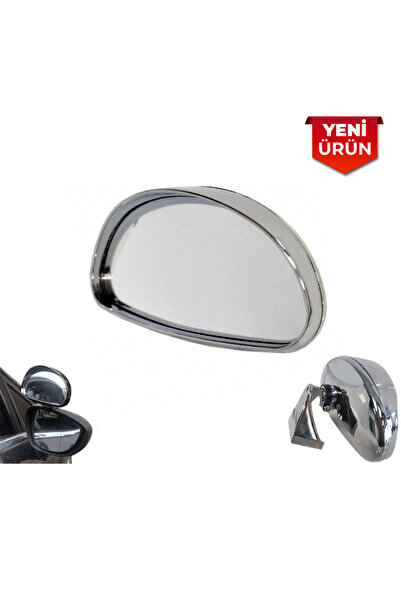 SMX Ayna Üstü İlave Dış Oval Ayna 14x7,5 cm Nikel – Sürücü Kursu Eğitmen Ayna...
