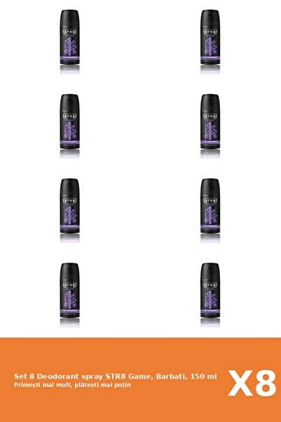 str8 Set of 8 Deodorant spray Game, Men, 150 ml
