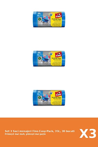 Fino Set 3 Saci menajeri Easy-Pack, 35L, 30 bucati