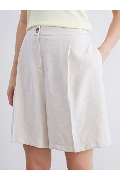 LC Waikiki Lcwaikiki Classic Women's Pleated Shorts with Elastic Waist