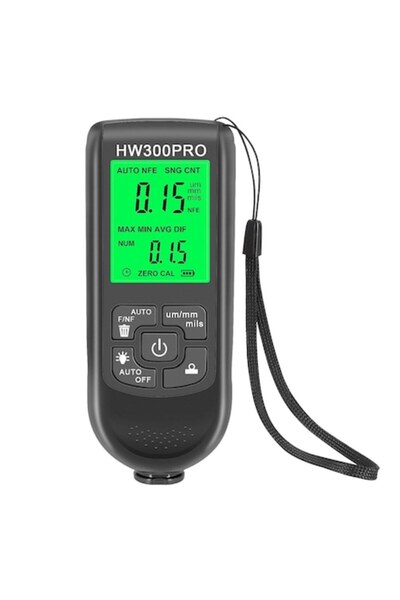 BiXXBi Tester de grosime a vopselei HW300Pro - Feros și Neferos, Digital, Aut...