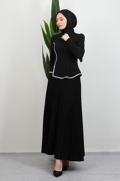 GİYZAMİLA Σετ Φούστας Gül Hanım Μαύρο