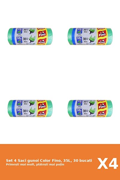Fino Set of 4 Color Fino garbage bags, 35L, 30 pieces