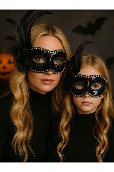 Zekids Tüy Detaylı Oynar Pullu Party Maskesi