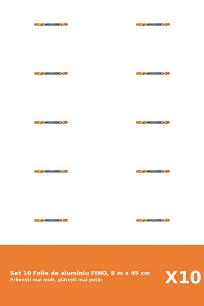 Fino Set 10 Folie de aluminiu FINO, 8 m x 45 cm