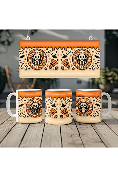 Beramussa كوب الهالوين من بون أباتيت – بتأثير ثلاثي الأبعاد بنمط الهيكل العظم...