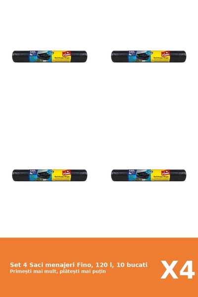 Fino Set 4 Saci menajeri Fino, 120 l, 10 bucati
