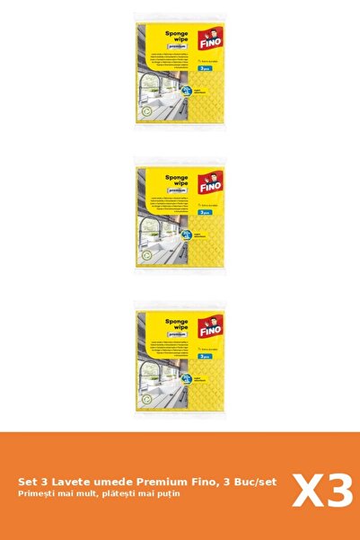 Fino Set of 3 Premium Fino Wet Wipes, 3 pcs/set