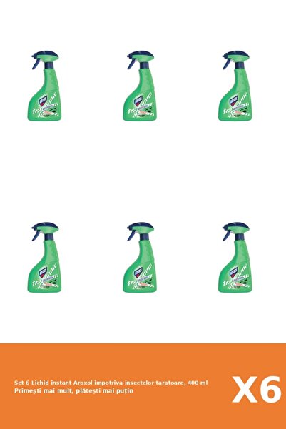 Aroxol Set 6 Lichid instant impotriva insectelor taratoare, 400 ml