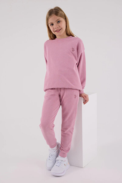 U.S. Polo Assn. 4-15 Years Old Licensed Us Polo Assn Girl's Set-Dried Rose