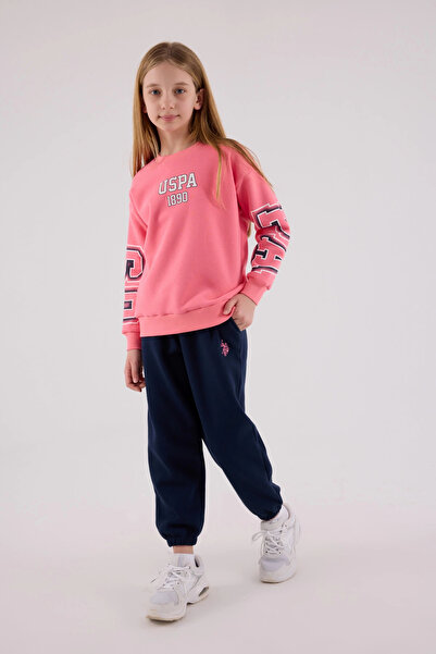 U.S. Polo Assn. 4-15 Years Old Licensed Us Polo Assn Girls' Suit-Pink