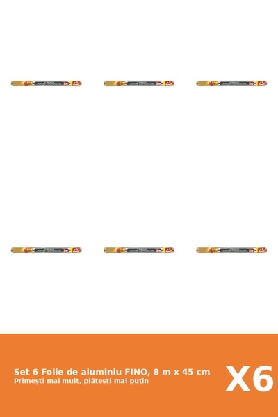Fino Set 6 Folie de aluminiu FINO, 8 m x 45 cm