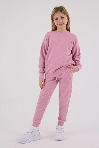 U.S. Polo Assn. 4-15 Years Old Licensed Us Polo Assn Girl's Set-Dried Rose