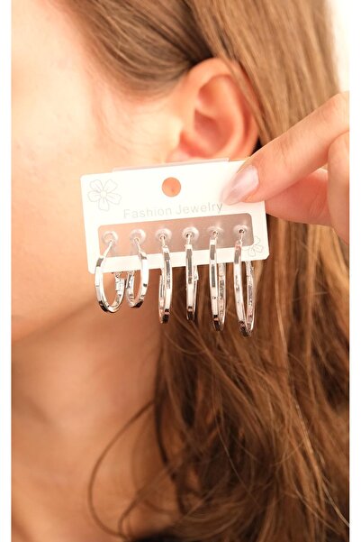 Jack Ferrero Kadın Çoklu Altın Kaplama Küpe Seti