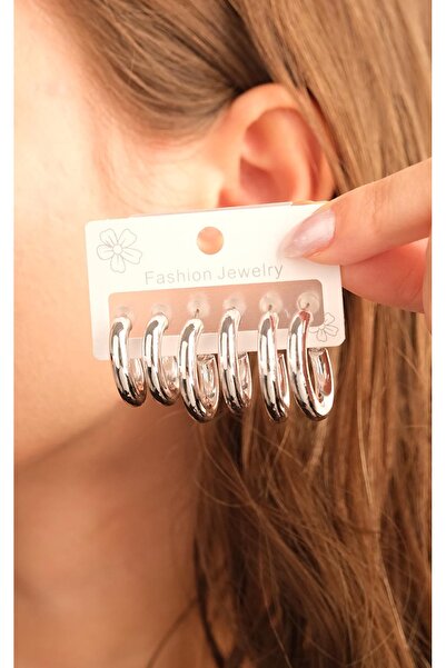 Jack Ferrero Kadın Çoklu Altın Kaplama Küpe Seti