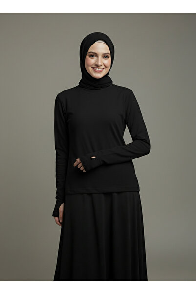 BENAHOLL Atina Parmak Geçirmeli Badi-EE173 Siyah