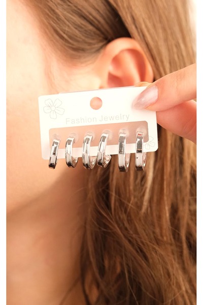 Jack Ferrero Kadın Çoklu Altın Kaplama Küpe Seti