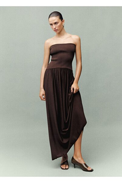 MANGO Woman Straplez elbise