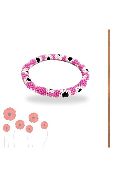 Pötikare Butik Atölye Red Retro Daisy Bracelet